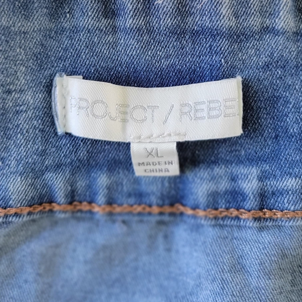Project rebel denim obsessed mini skirt In Blue Size XL - Picture 8 of 8
